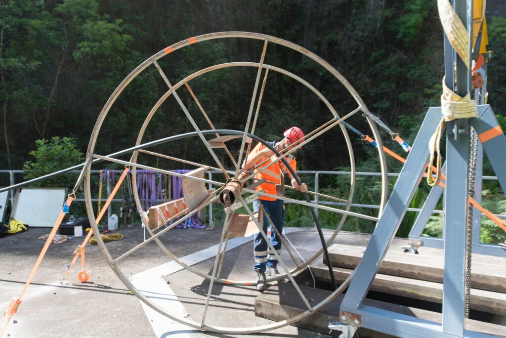 La fibre passe sous la rivière des galets