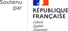 Logo de la République française avec la mention Soutenu par
